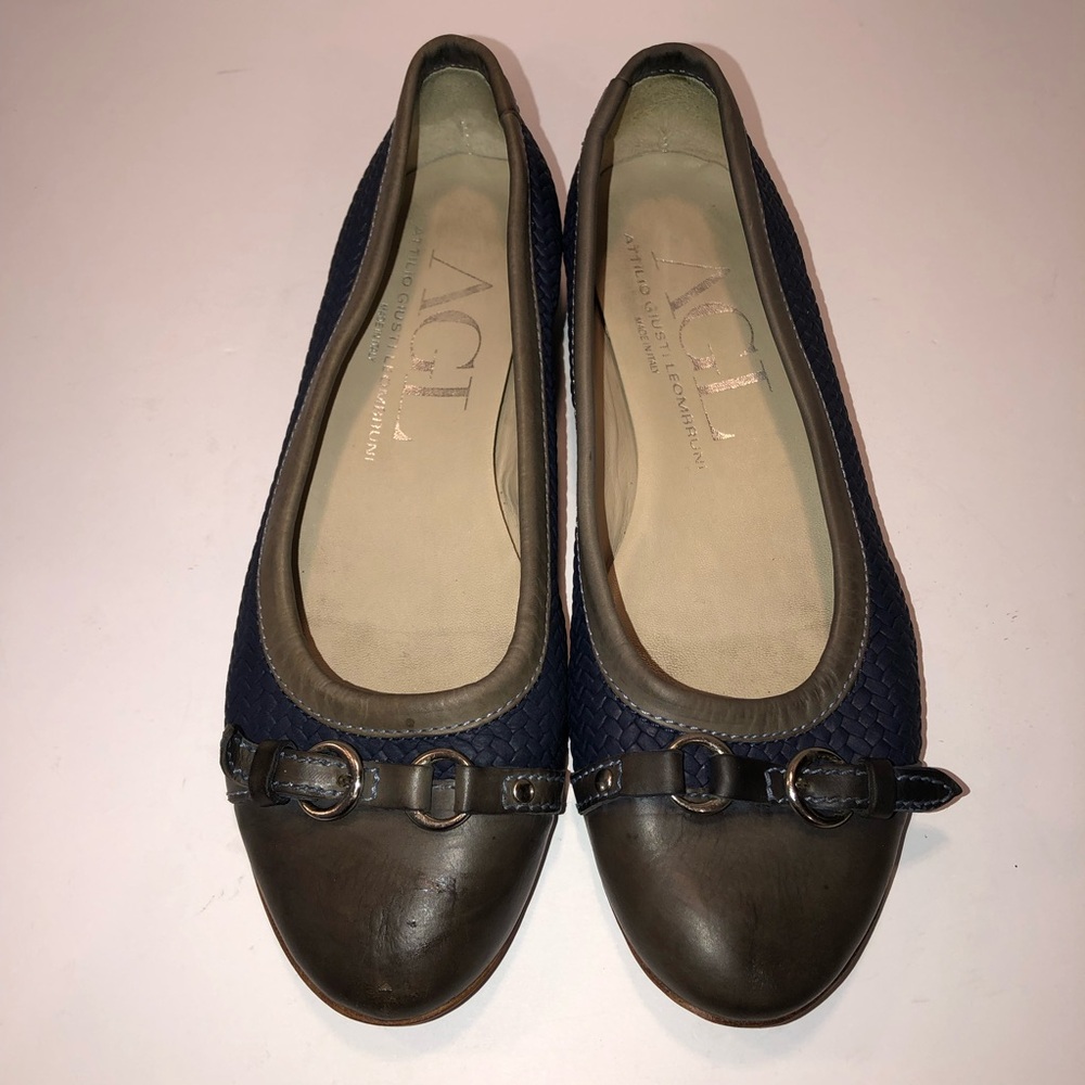 AGL Attilio Giusti Leombruni Women’s Cap Toe Ballerina Ballet Flats Shoes 36.5